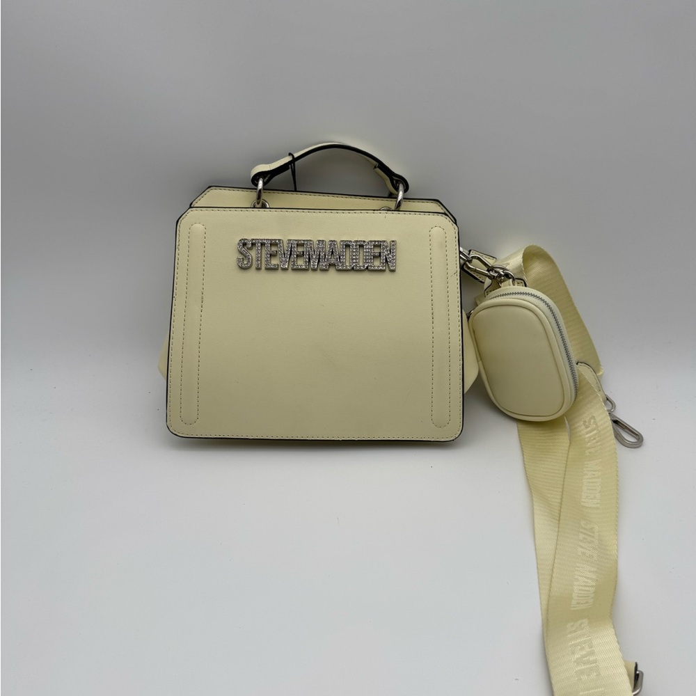 Steve Madden Cream Crossbody Bag‎ with Logo